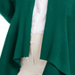 JM Collection Women's Ribbed Handkerchief-Hem Cardigan Green Size Small