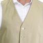 Ralph Lauren Mens Hitchcock Formal Professional Suit Vest Beige Size Large