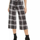 Maison Jules Women's Printed Cropped Wide-Leg Pants Black Size XXS