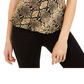 Say What? Juniors' Lace Trim Cami Black/golden Size Large