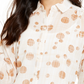 Alfani Women's Printed Blouse White Size Medium