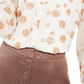 Alfani Women's Printed Blouse White Size Medium