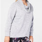 Ideology Women's Fleece Cowl Neck Pullover Top White Size 2X