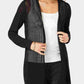 Charter Club Women's Chevron Pointelle Cardigan Black Size Medium