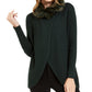 Alfani Women's Faux-Fur-Trim Cardigan Green Size Medium