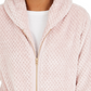 Ideology Women's Quilted Fleece Jacket Pink  Size Large