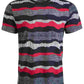 American Rag Men's Wavy Stripe Textured T-Shirt Black Size Medium