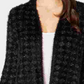 Alfani Women's Petite Eyelash-Yarn Cardigan Sweater Black Size Petite Large