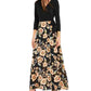 INC International Concepts Women's Tie-Side Printed-Skirt Dress Black Size 14