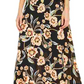 INC International Concepts Women's Tie-Side Printed-Skirt Dress Black Size 14