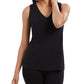 Charter Club Women's Crepe Tank Top Black Size X-Large