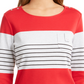 Karen Scott Women's Sport Colorblocked Button-Shoulder Top Red Size X-Small