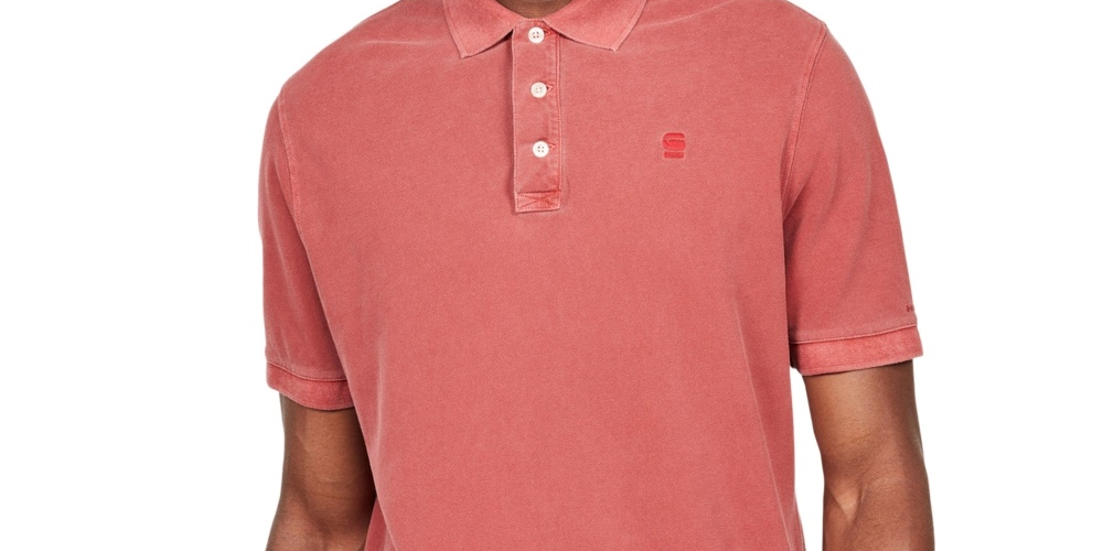 G-Star Raw Men's Halite Polo Shirt Red Size XXL