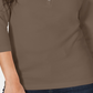 Karen Scott Women's Cotton Henley Top Brown Size X-Small