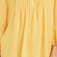 Charter Club Women's Petite Double-Ruffle Textured Pintuck Top Gold Size PL