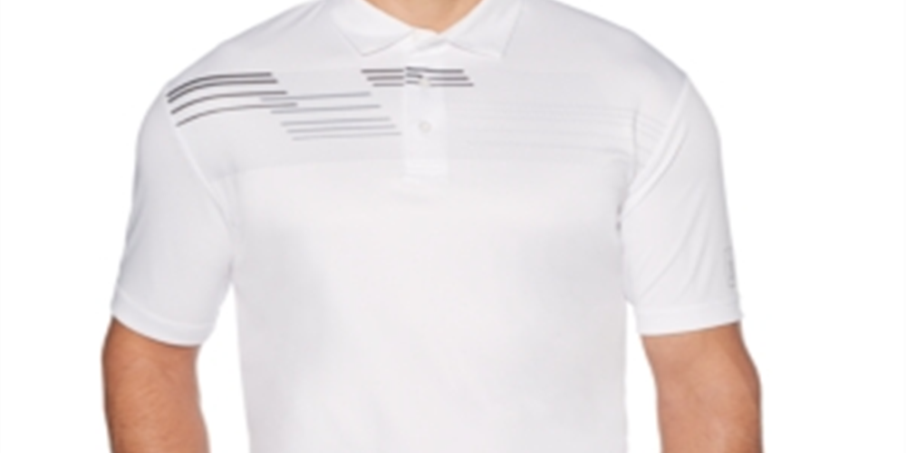 PGA Tour Men's Printed Golf Polo White Size XX-Large