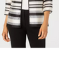 Kasper Women's Petite Shadow-Stripe Jacket Charcoal Size 8 Petite