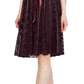SL Fashions Women's Sleeveless Belted A-Line Lace Dress Maroon Size 6