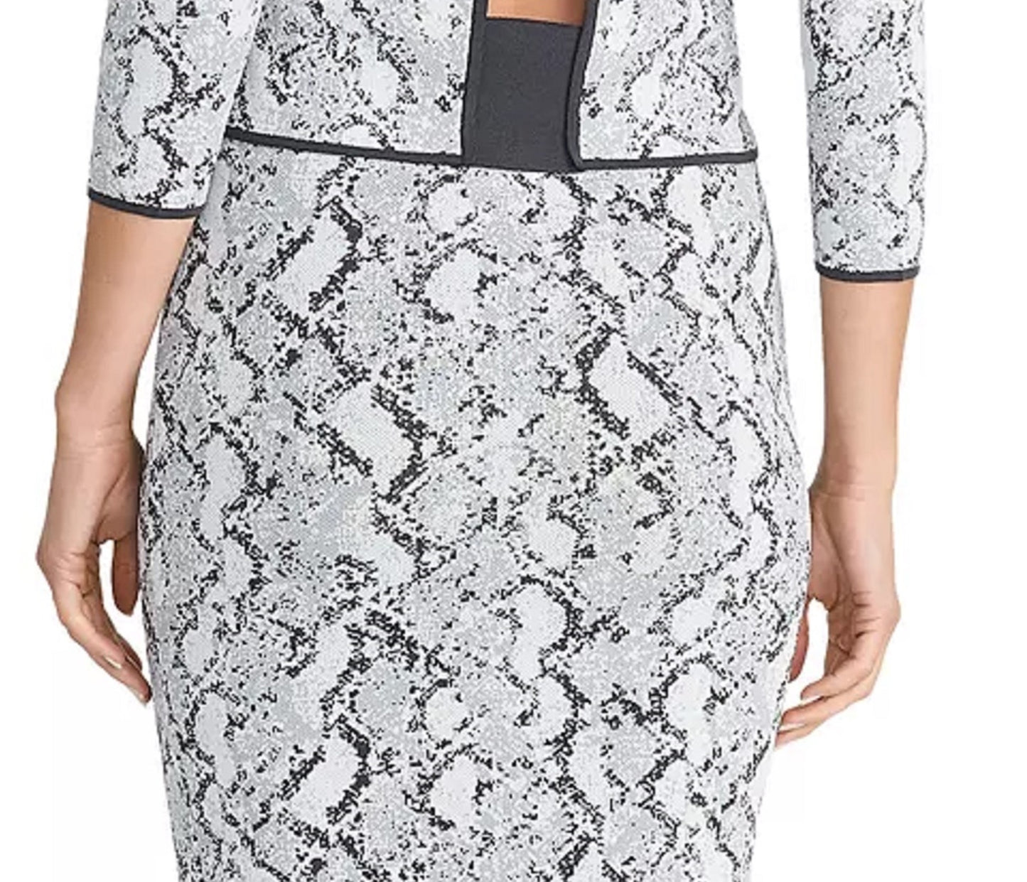 Rachel Roy Women's Lindey Printed Sweater Skirt Gray Size Small