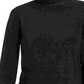Bar III Women's Space Dye Long Sleeve Turtleneck Top Black Size Medium