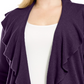 Karen Scott Women's Plus Size Ruffle Neckline Cardigan Sweater Purple Size 2X