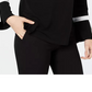 Charter Club Women's Petite Tie-Detail Crepe Top Black Size Medium