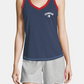 Champion Women's Heritage Cotton V-Neck Tank Top Blue Size Medium