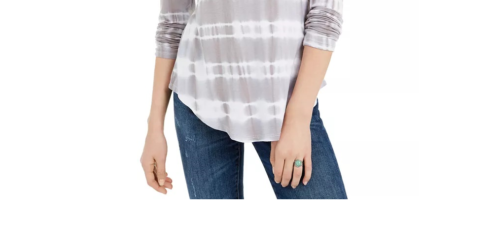 Ultra Flirt Juniors' Strappy Tie-Dye T-Shirt Fits Dream Size Large