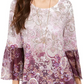 Style & Co Women's Printed Babydoll Tunic Purple Size X-Small