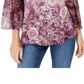 Style & Co Women's Printed Babydoll Tunic Purple Size X-Small