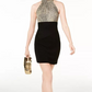 Teeze Me Juniors' Halter Mini Bodycon Dress Black 3/4 Black Size 3