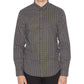 Ax Armani Exchange Men's Slim-Fit Stretch Logo-Print Shirt Black/White Size X-Large