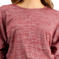 Style & Co Women's Heathered Dolman Sleeve Top Red Size Large
