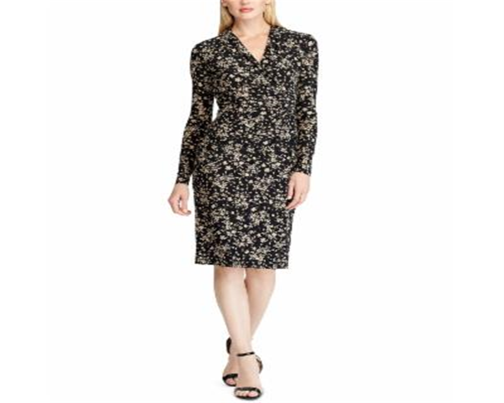 Ralph Lauren Women's Floral Jersey Dress Brown Size 0