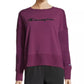 Champion Women's Heritage Cotton Mixed-Texture Sweatshirt Darkpurple Size Medium