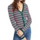 Ultra Flirt Juniors' Cropped Cardigan Top Green,White,Black Size X-Small