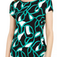 Alfani Women's Printed T-Shirt blue/black floral Size Large