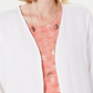 Style & Co Women's Cotton Tassel-Trim Kimono Top White Size X-Large