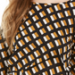 BCX Juniors' Keyhole-Back Side-Tie Top Black /White /Yellow  Size X-Small