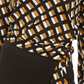 BCX Juniors' Keyhole-Back Side-Tie Top Black /White /Yellow  Size X-Small