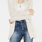 American Rag Juniors'' Drop-Shoulder Cardigan Sweater Lt Beige Size Small