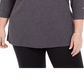 Karen Scott Women's Plus Studded Boat-Neck Top Black Size 0X