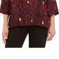 JM Collection Women's Printed Necklace Top Burgundy Size Small