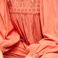 Free People Women's Long Sleeve Jewel Neck Top Orange Size X-Large