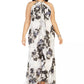Calvin Klein Women's Plus Floral Print Chiffon Gown Pink Size 24W