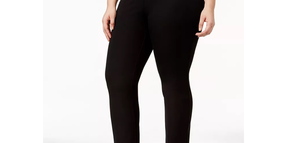Alfani Women's Plus Cropped Pants Black Size 14W