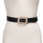 INC International Concepts Women's Embellished-Buckle Belt Black Size X-Large
