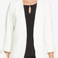 CeCe Women's Open Front Tie Sleeve Blazer White Size 4