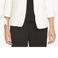 CeCe Women's Open Front Tie Sleeve Blazer White Size 4