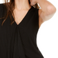 Alfani Women's Asymmetrical Draped Mesh Top Black Size X-Large